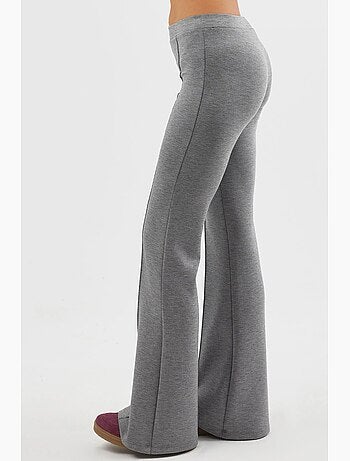 Pantalones acampanados de cintura alta con cinturilla elástica busem