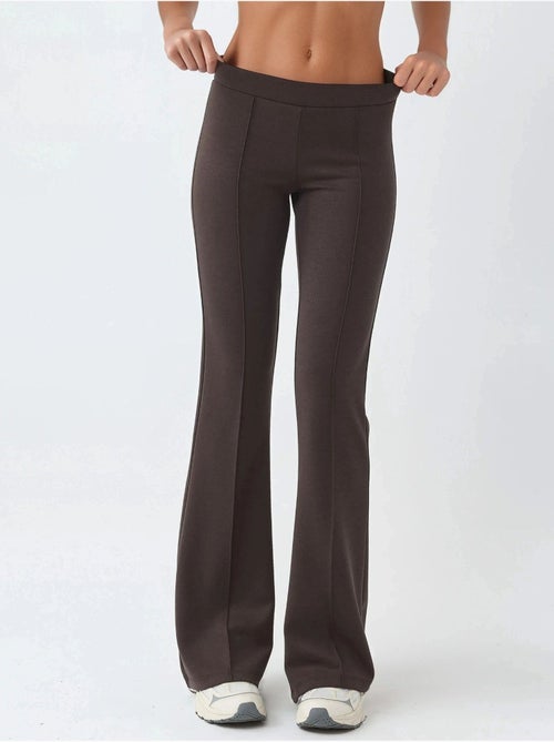 Pantalones acampanados de cintura alta con cinturilla elástica busem - Kiabi