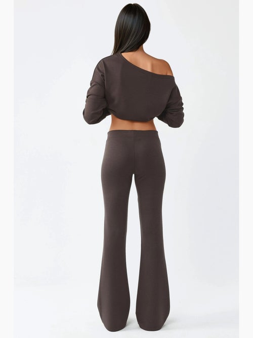 Pantalones acampanados de cintura alta con cinturilla elástica busem - Kiabi