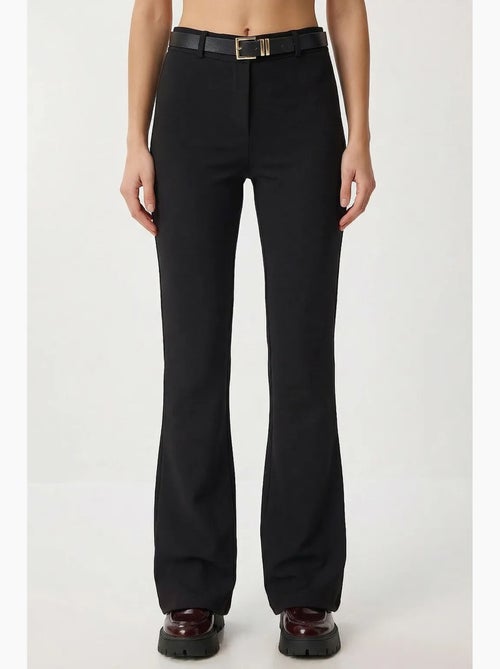 Pantalones acampanados de cintura alta con cinturón istanbul - Kiabi