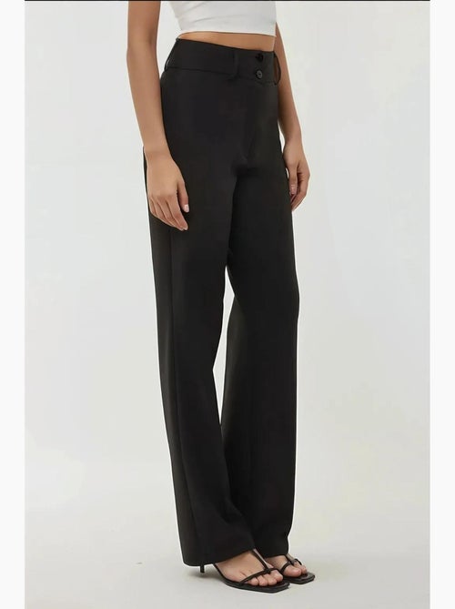 Pantalones acampanados de cintura alta hiccup - Kiabi Pantalones acampanados de cintura alta hiccup - Kiabi