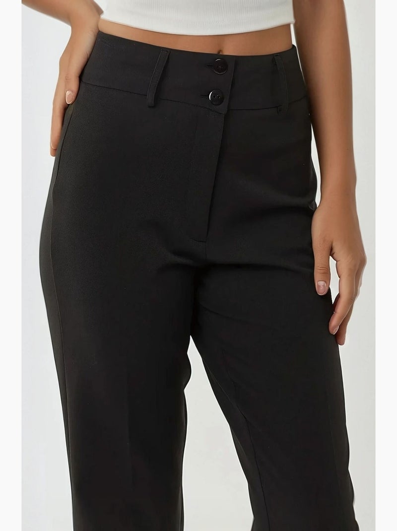 Pantalones acampanados de cintura alta hiccup Negro - Kiabi