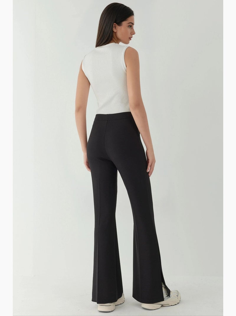 Pantalones acampanados de cintura alta hiccup Negro - Kiabi