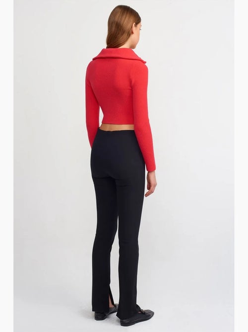Pantalones acampanados de tiro alto con abertura dilvin - Kiabi Pantalones acampanados de tiro alto con abertura dilvin - Kiabi