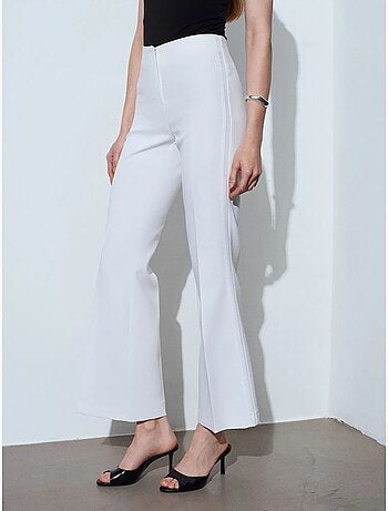 Pantalones acampanados de tiro alto para mujer