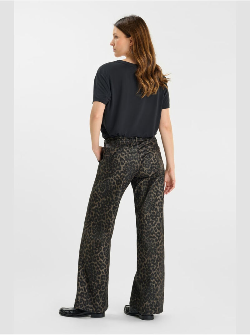 Pantalones acampanados TAHIS Negro - Kiabi