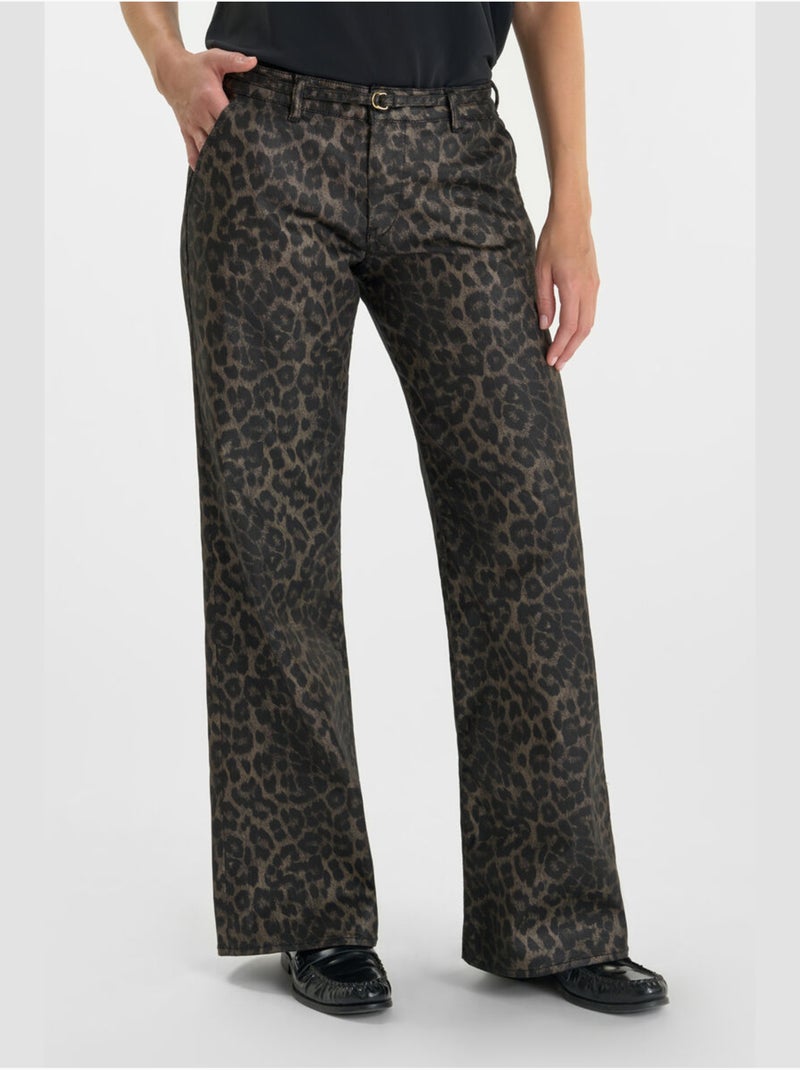 Pantalones acampanados TAHIS Negro - Kiabi