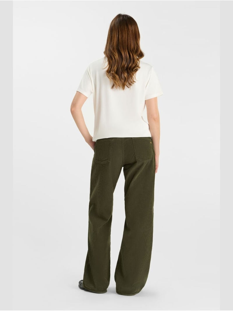 Pantalones acampanados TAHIS Verde - Kiabi