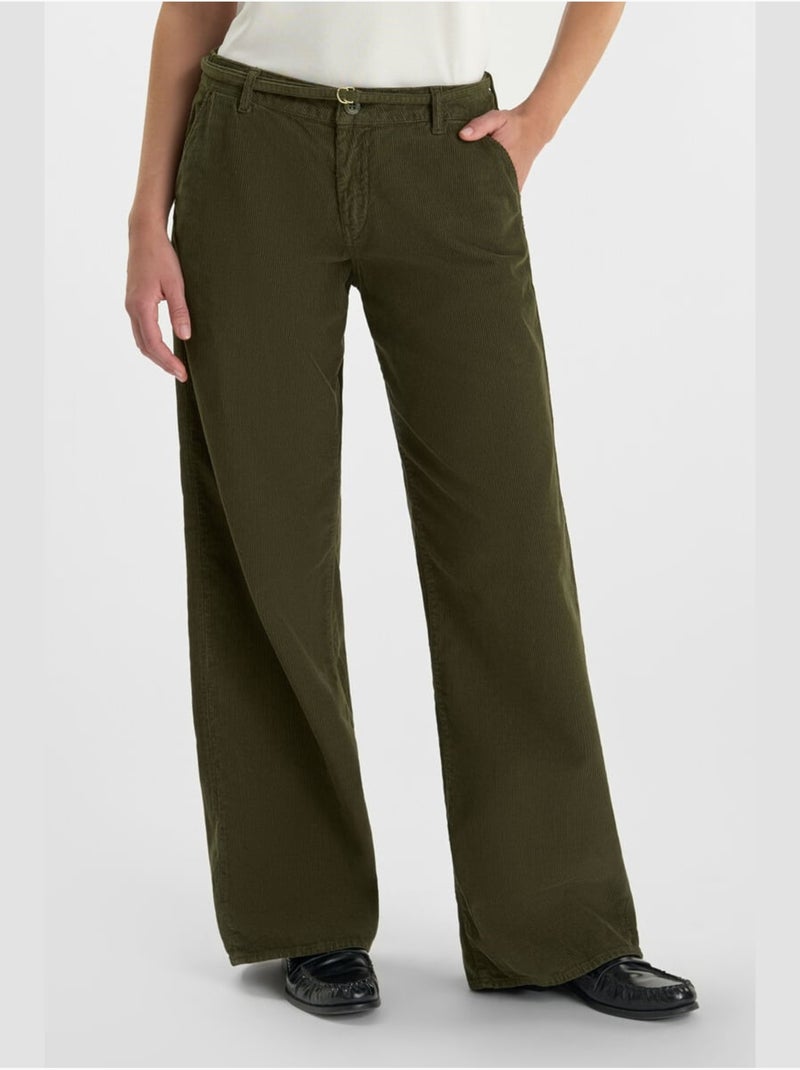 Pantalones acampanados TAHIS Verde - Kiabi