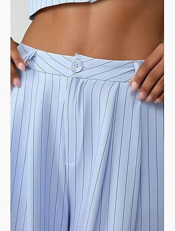 Pantalones anchos a rayas de cintura alta de la colección pika hiccup