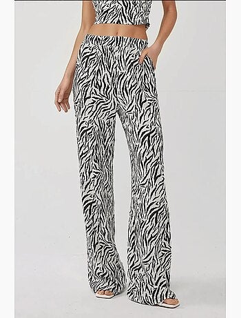 Pantalones anchos con estampado de cebra hiccup