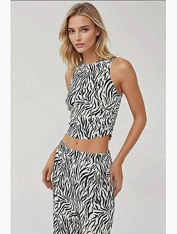 Pantalones anchos con estampado de cebra hiccup