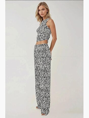 Pantalones anchos con estampado de cebra hiccup