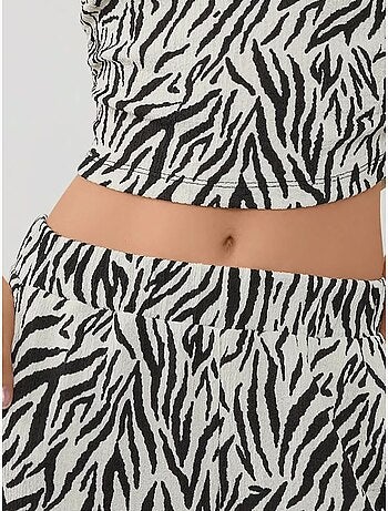 Pantalones anchos con estampado de cebra