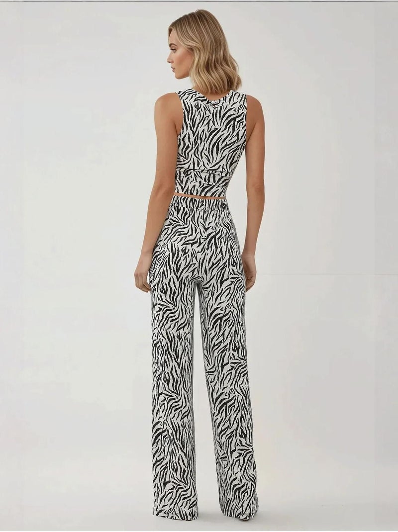 Pantalones anchos con estampado de cebra Multicolor - Kiabi