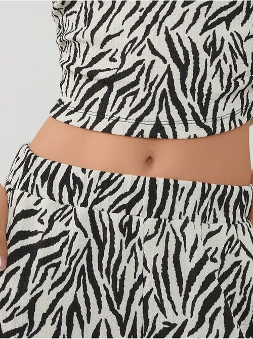 Pantalones anchos con estampado de cebra - Kiabi Pantalones anchos con estampado de cebra - Kiabi