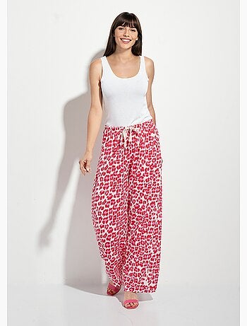 Pantalones anchos con estampado de leopardo neón - AFIBEL