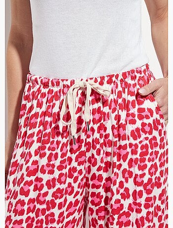 Pantalones anchos con estampado de leopardo neón - AFIBEL