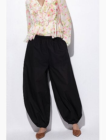 Pantalones anchos de crepé busem