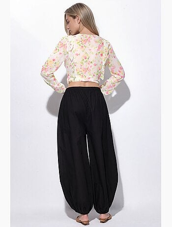 Pantalones anchos de crepé busem