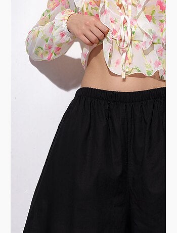 Pantalones anchos de crepé busem