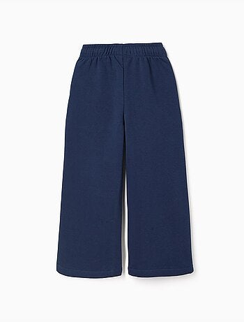 Pantalones anchos de forro polar, azul