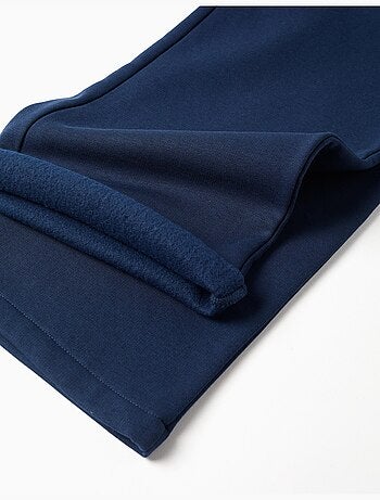 Pantalones anchos de forro polar, azul