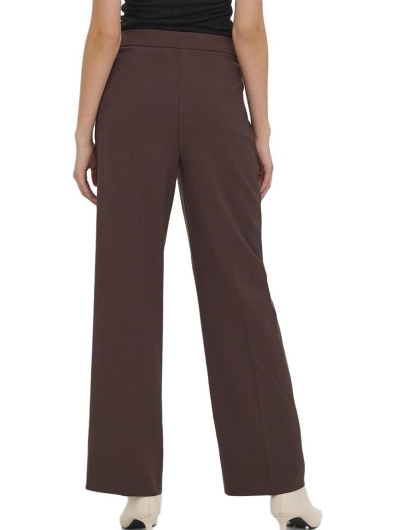 Pantalones anchos de mujer vero moda Marrón capuchino - Kiabi