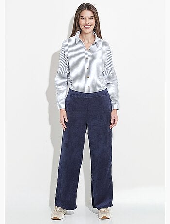 Pantalones anchos de pana con cintura ancha - Afibel