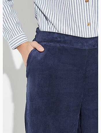 Pantalones anchos de pana con cintura ancha - Afibel