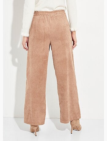 Pantalones anchos de pana con cintura ancha - Afibel