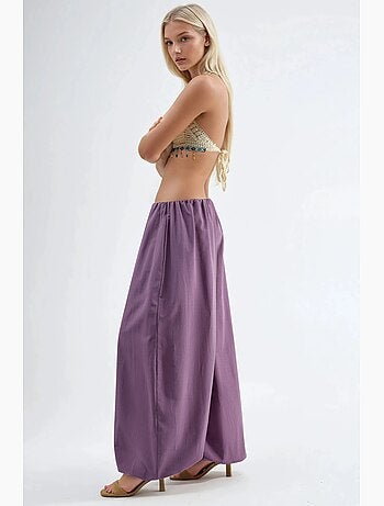 Pantalones anchos de pierna ancha busem