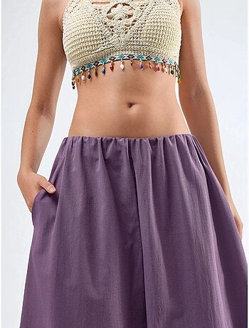 Pantalones anchos de pierna ancha busem