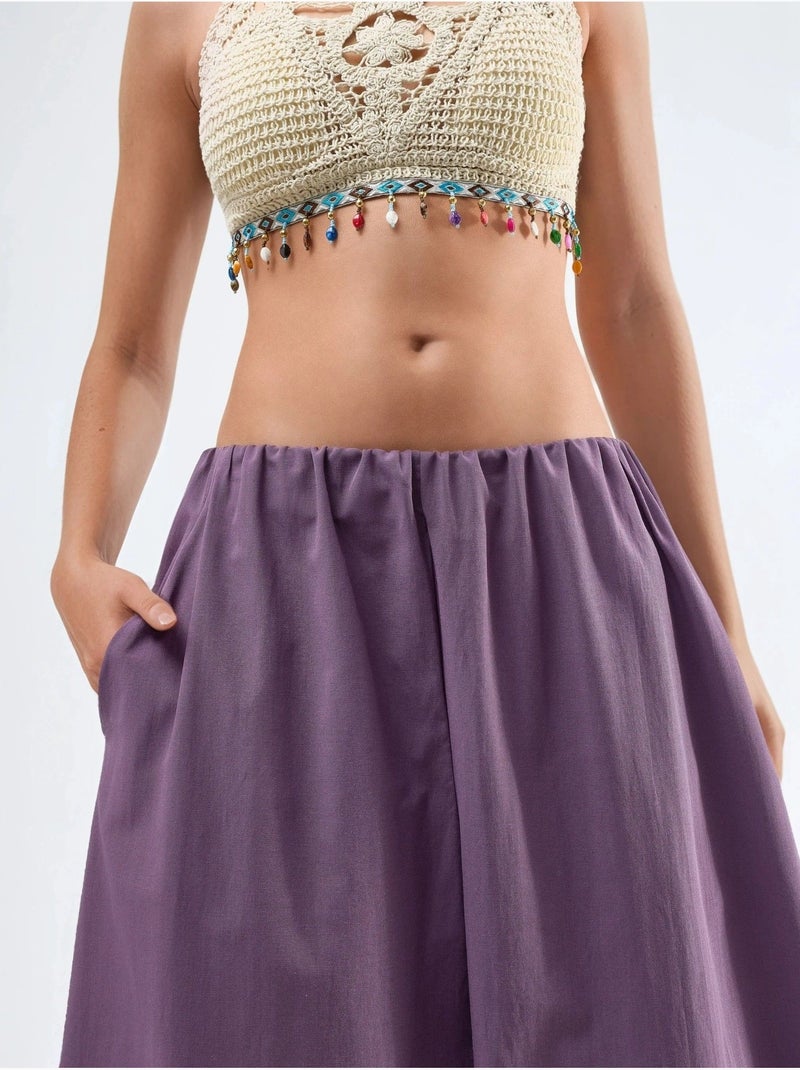 Pantalones anchos de pierna ancha busem Azul lavanda - Kiabi