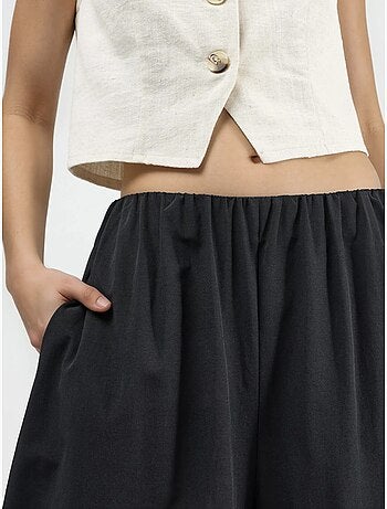 Pantalones anchos de pierna ancha busem