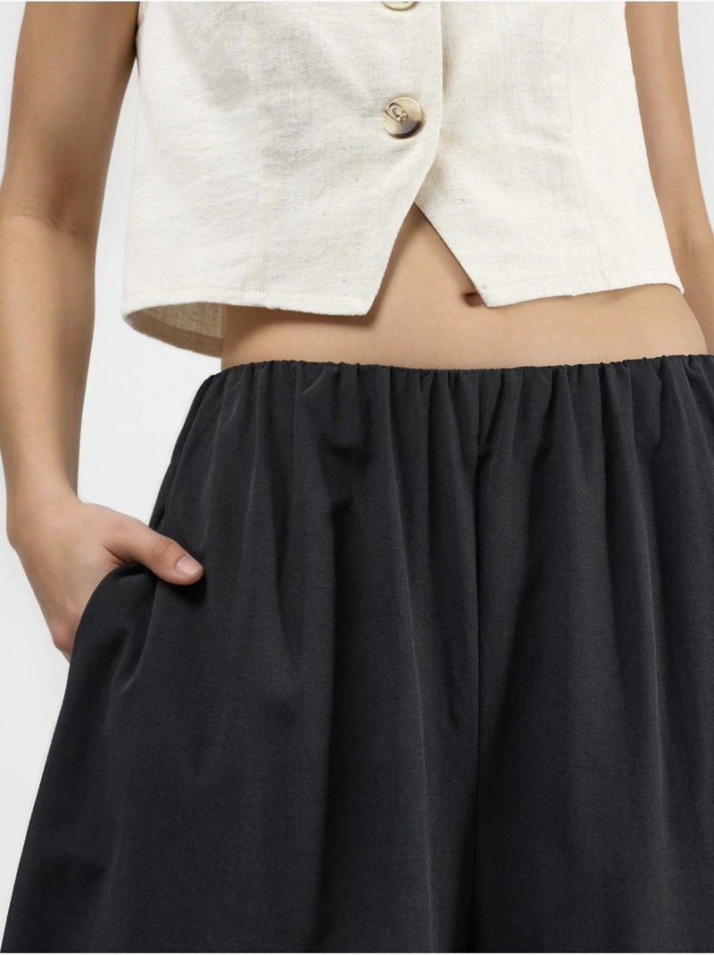 Pantalones anchos de pierna ancha busem Negro - Kiabi