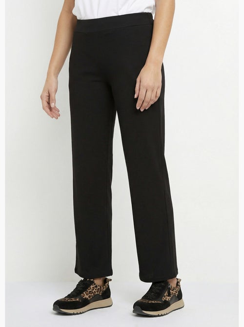 Pantalones anchos de punto acanalado esenciales - Afibel - Kiabi