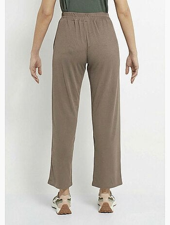 Pantalones anchos de punto acanalado esenciales - Afibel