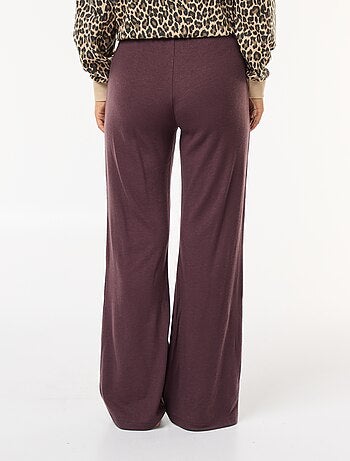 Pantalones anchos de tejido de canalé