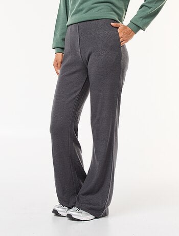 Pantalones anchos de tejido de canalé