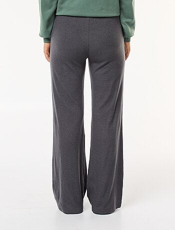 Pantalones anchos de tejido de canalé
