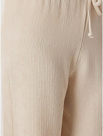 Pantalones anchos texturizados de cintura alta istanbul