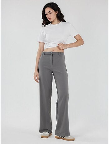 Pantalones bengalin de pierna recta de talle alto hiccup