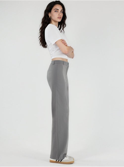 Pantalones bengalin de pierna recta de talle alto hiccup - Kiabi Pantalones bengalin de pierna recta de talle alto hiccup - Kiabi