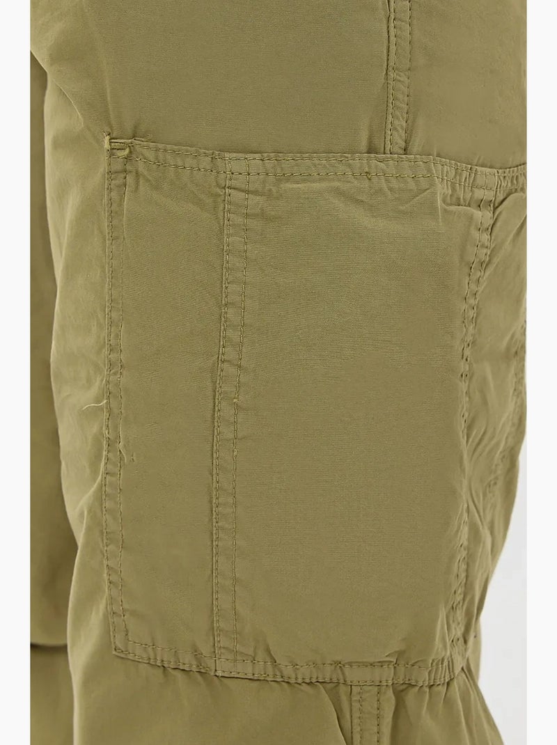 Pantalones cargo de tiro medio con cordón hiccup Verde - Kiabi