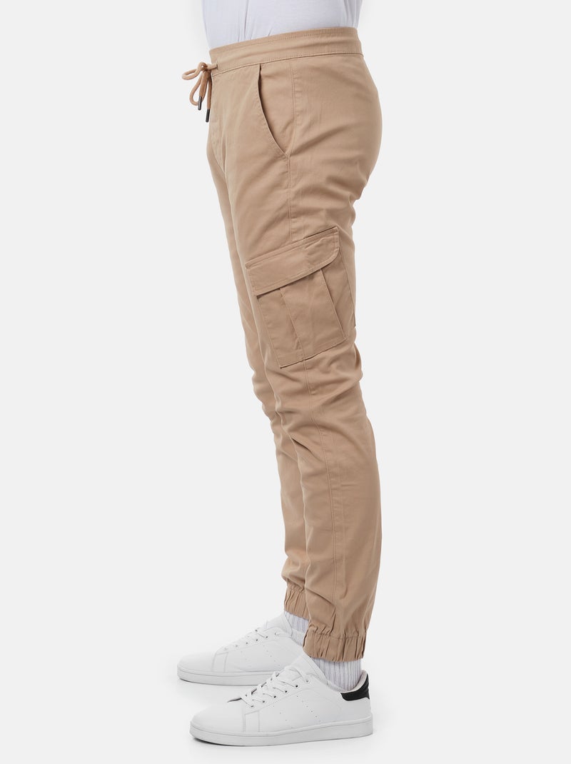 Pantalones cargo multibolsillos Beige - Kiabi