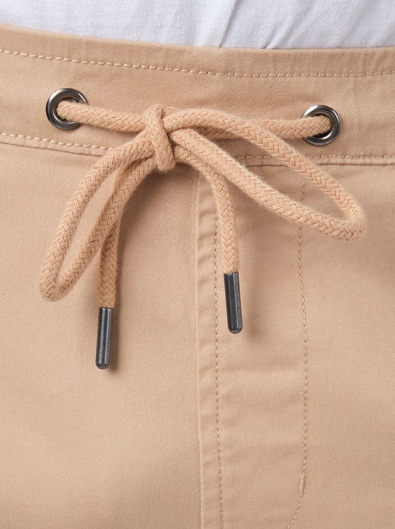 Pantalones cargo multibolsillos Beige - Kiabi