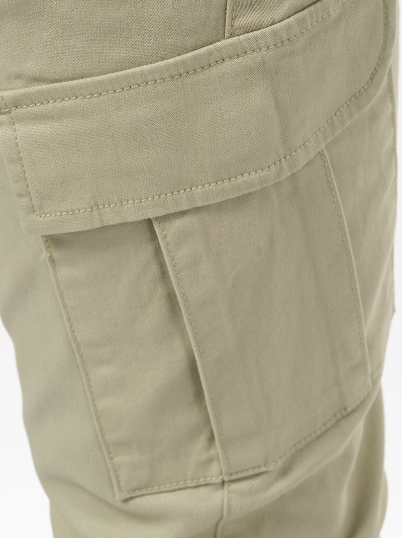 Pantalones cargo multibolsillos Caqui - Kiabi