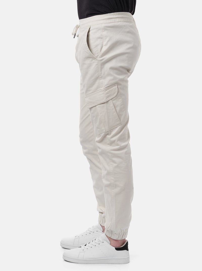 Pantalones cargo multibolsillos Crudo - Kiabi