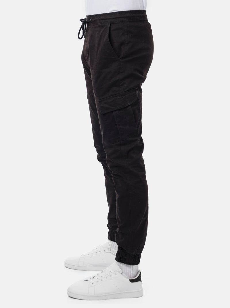 Pantalones cargo multibolsillos Negro - Kiabi